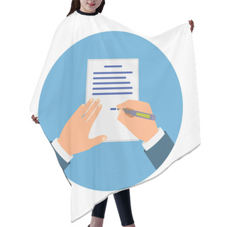 Personality  Colored Cartooned Hand Signing Contract Hair Cutting Cape