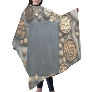 Personality  Various Nuts And Slate Board Hair Cutting Cape