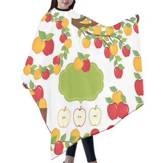 Personality  Vector Apples Set Hair Cutting Cape