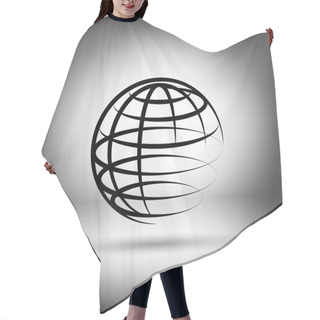 Personality  Pictograph Of Globe Icon Hair Cutting Cape