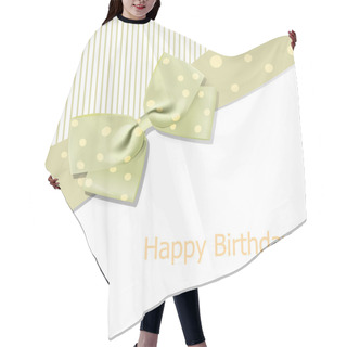 Personality  Vector Birthday Background With Bow Hair Cutting Cape