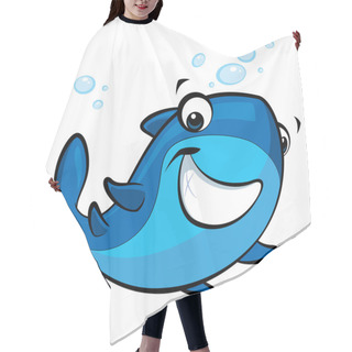 Personality  Cartoon Smiling Baby Shark Hair Cutting Cape