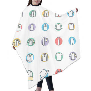 Personality  Fashion And Clothes Cool Vector Icons 8 Hair Cutting Cape
