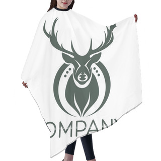 Personality  Example Vector Deer Logo Hair Cutting Cape
