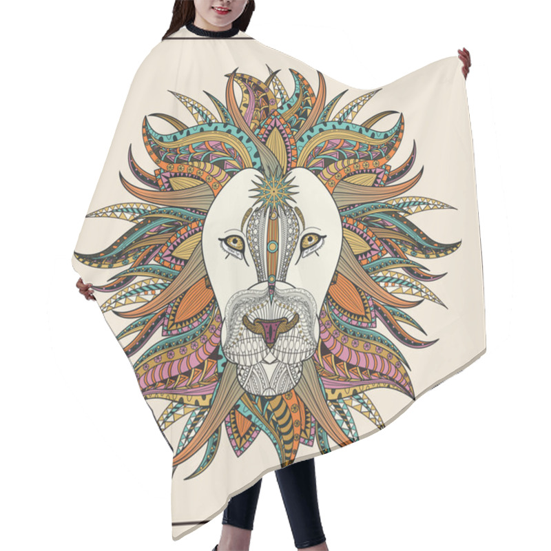Personality  Imposing Lion Coloring Page Hair Cutting Cape