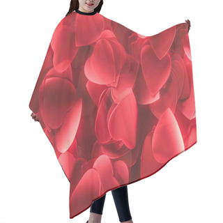 Personality  Close-up View Of Romantic Decorative Red Heart Shaped Petals, Valentines Day Background      Hair Cutting Cape