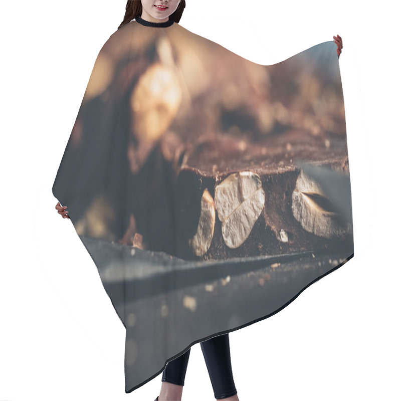 Personality  Nuts In Chocolate Bar Hair Cutting Cape