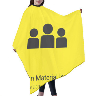 Personality  About Us Minimal Bright Yellow Material Icon Hair Cutting Cape
