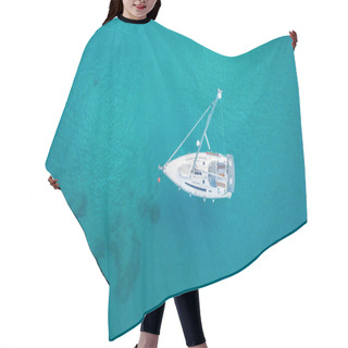 Personality  Aerial View Of Sailling Boat Hair Cutting Cape