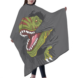 Personality  Agressive T Rex.t Shirt Illustration Hair Cutting Cape