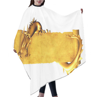 Personality  Dragon And Scroll Of Old Parchment Hair Cutting Cape