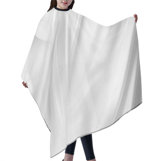 Personality  Closeup Of Rippled White Silk Fabric Lines Hair Cutting Cape