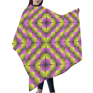 Personality  Bulge Rhombuses Optical Illusion Vector Seamless Pattern Hair Cutting Cape