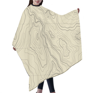 Personality  Abstract Topographic Map Hair Cutting Cape