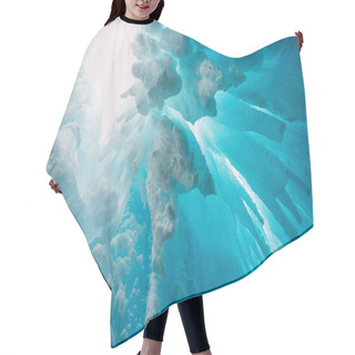 Personality  Frozen Icicles Shades Of Blue. Winter Ice Landscape  Hair Cutting Cape