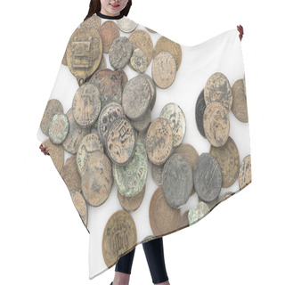Personality  Collection Of Old Coins Hair Cutting Cape