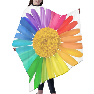 Personality  Vector Multicolored Daisy, Chamomile Flower Isolated Hair Cutting Cape