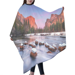 Personality  Yosemite Valley At Dusk. Hair Cutting Cape