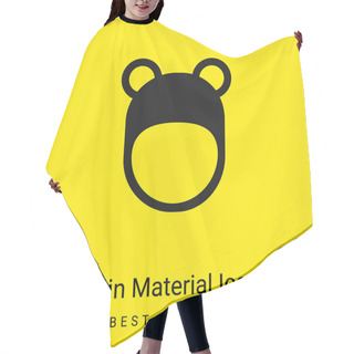 Personality  Bear Hat Minimal Bright Yellow Material Icon Hair Cutting Cape