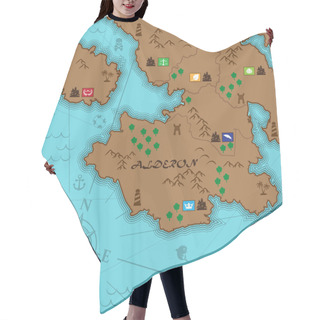 Personality  Ancient World Map Hair Cutting Cape