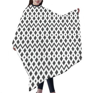 Personality  Geometric Black And White Seamless Pattern. Netting Structure. Abstract Contour Background Hair Cutting Cape