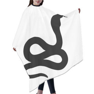 Personality  Snake Silhouette On White Background Hair Cutting Cape