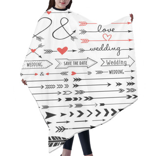 Personality  Hand-drawn Arrows, Vector Set Hair Cutting Cape