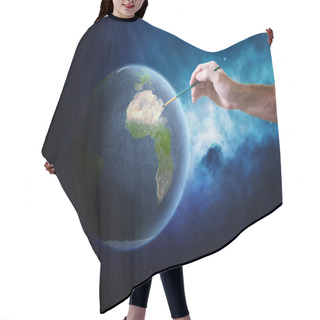 Personality  Painting Earth Hair Cutting Cape
