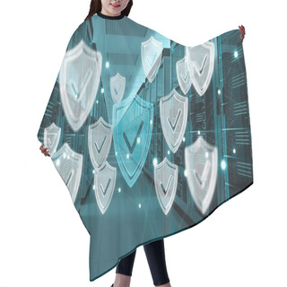 Personality  Firewall Activated On Server Room Data Center 3D Rendering Hair Cutting Cape