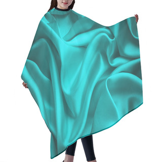 Personality  Silk Cloth Background, Blue Satin Abstract Waving Fabric Hair Cutting Cape