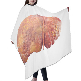 Personality  Realistic Illustration Of Cirrhosis Of Human Liver Hair Cutting Cape