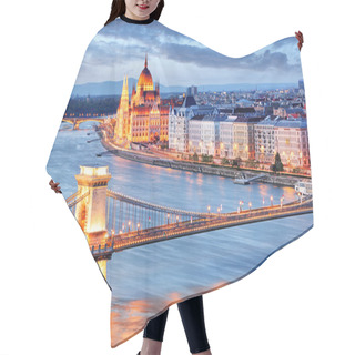 Personality  Budapest With Chain Bridge And Parliament, Hungary Hair Cutting Cape