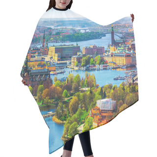 Personality  Aerial Panorama Of Stockholm, Sweden Hair Cutting Cape