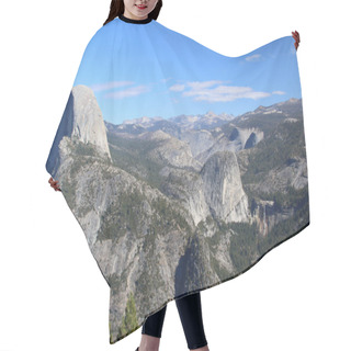 Personality  Glacier Point, An Overlook With A Commanding View Of Yosemite Valley, Half Dome And Yosemite Falls Hair Cutting Cape