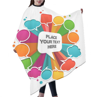Personality  Speech Bubbles Background Hair Cutting Cape