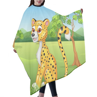 Personality  Cartoon Funny Leopard In The Jungle Hair Cutting Cape