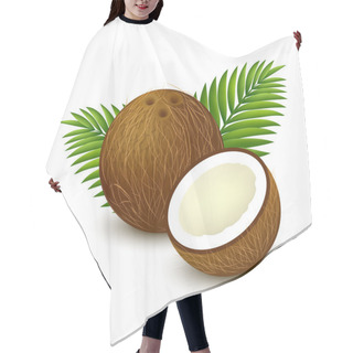 Personality  Coconut With Palm Leaves Hair Cutting Cape