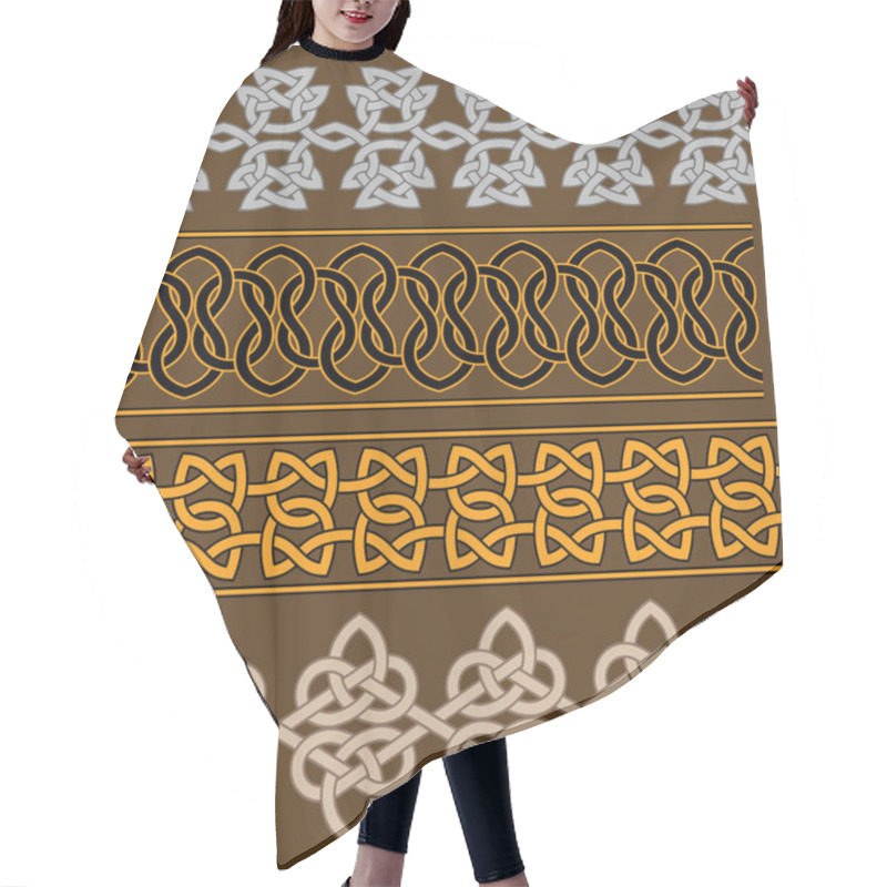 Personality  Set Of Celtic Ornaments And Patterns Hair Cutting Cape