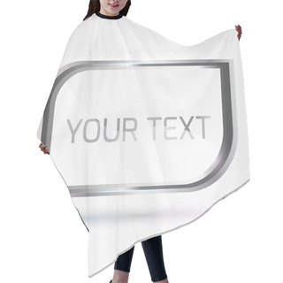 Personality  Vector Silver Background.White Bacground. Hair Cutting Cape