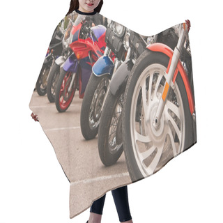 Personality  Motorcycles Parking In A Row Hair Cutting Cape