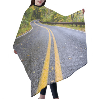 Personality  Wet Road In Mountains In Fall Hair Cutting Cape