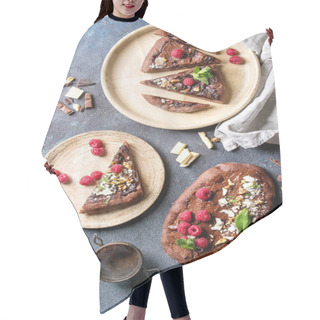 Personality  Dessert Chocolate Pizza Hair Cutting Cape