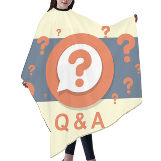 Personality  Flat Design Concept Of Q&A Hair Cutting Cape