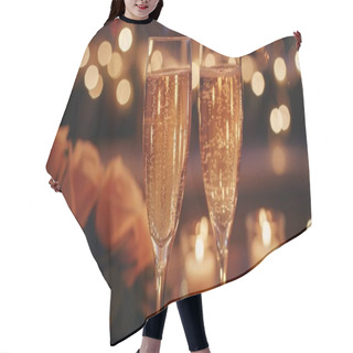 Personality  Engagement Party Sparkle, Fairy Lights, And Champagne Flutes. Hair Cutting Cape