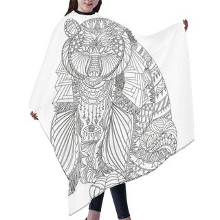 Personality  Patterned Bear Illustration Hair Cutting Cape