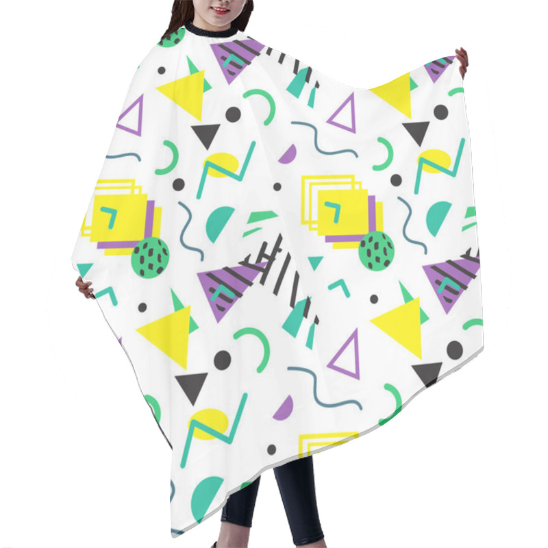 Personality  Seamless geometric vintage pattern hair cutting cape