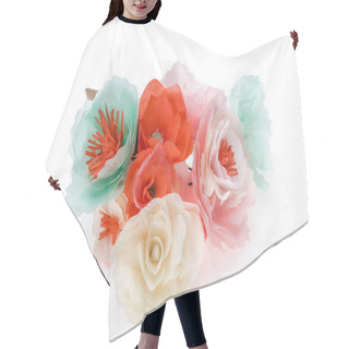 Personality  Colorful Decorative Flowers Hair Cutting Cape