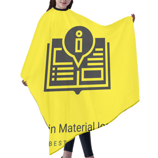 Personality  Book Minimal Bright Yellow Material Icon Hair Cutting Cape
