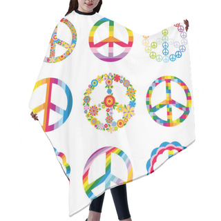 Personality  Set Of Peace Symbols Hair Cutting Cape
