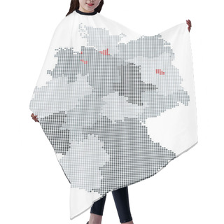 Personality  German Map Raster Hair Cutting Cape